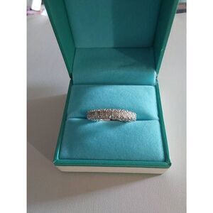 3 Ct. Round Genuine Diamond Simulant All Over Pave Studded Eternity Band Ding #8